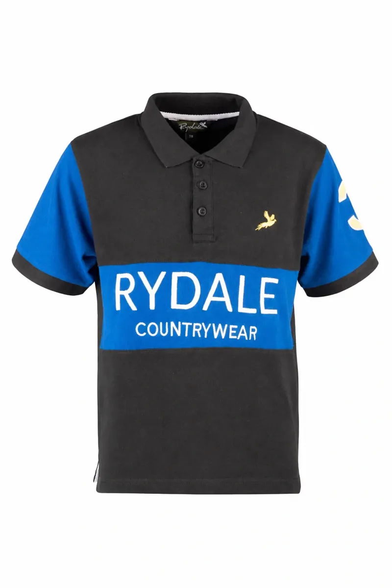 Rydale Junior Beadlam II Polo Shirt - Blue/Black