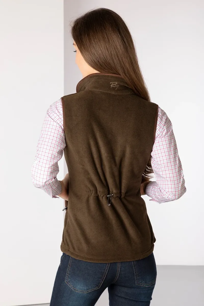 Rydale Ladies Huggate Premium Fleece Waistcoat - Bark-1