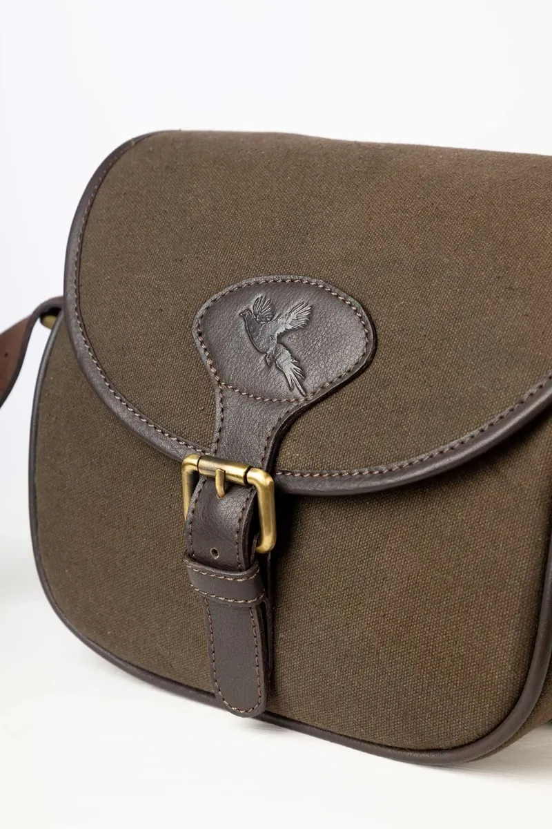 Rydale Danby Waxed Canvas Cartridge Bag - Olive-3