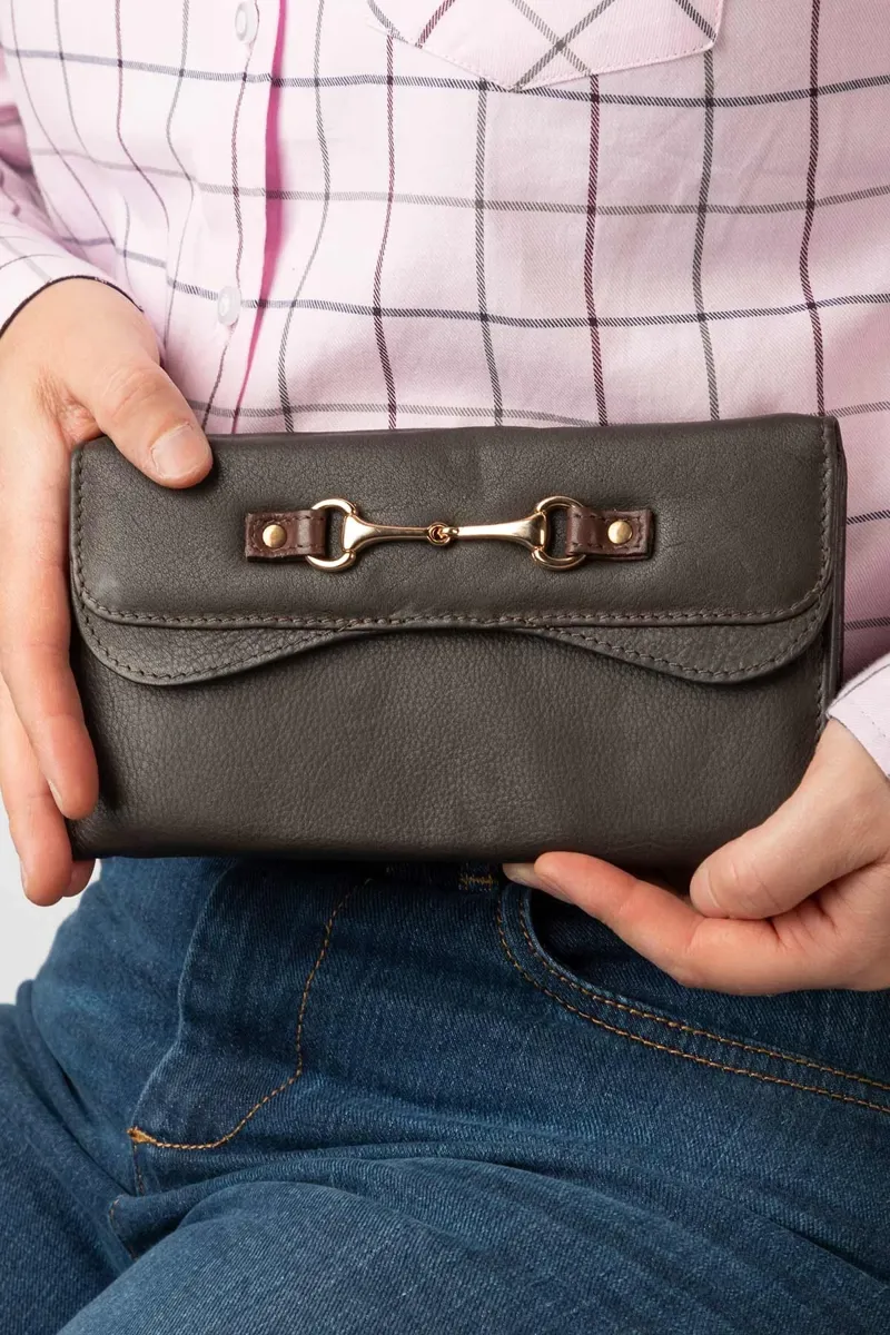 Rydale Ladies Helmsley Leather Snaffle Purse - Brown-2