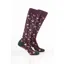 Rydale Women's Bird Welly Socks Pack of 10 -  Chicken Dark Berry