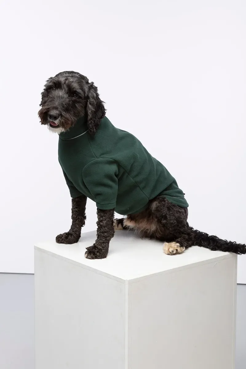 Rydale Yapham Fleece Dog Jumper - Forest-1