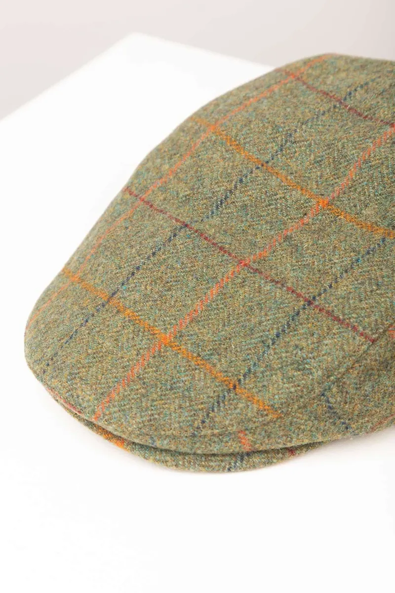 Rydale Terrington Tweed Flat Cap - Green Check-1