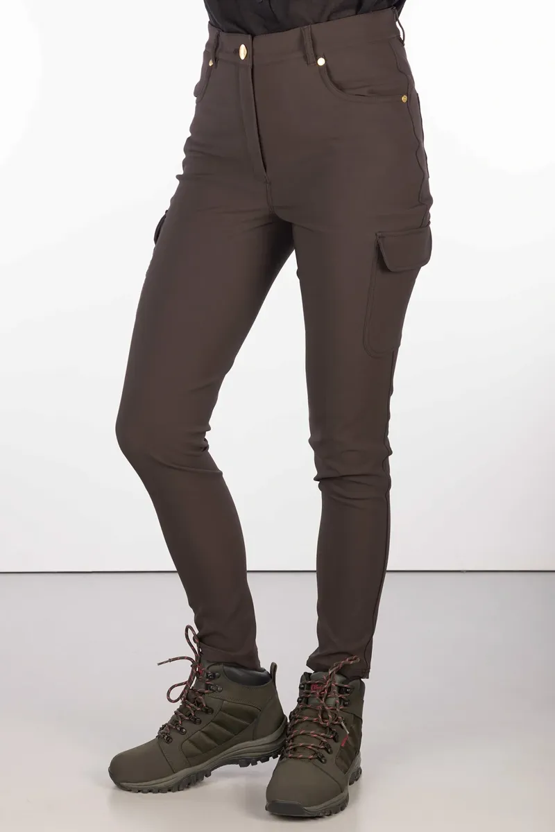 Rydale Aike II Ladies Walking Trousers with Pocket - Dark Brown