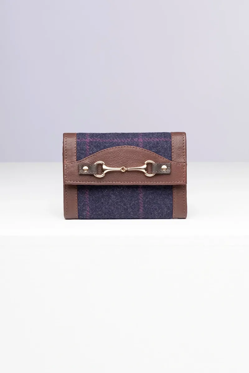 Rydale Ladies Helmsley Tweed Trifold Purse - Navy Tweed