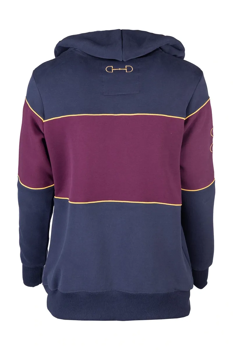 Rydale Ladies Snaffle Hoody - Byland - Navy/Dark Berry-1