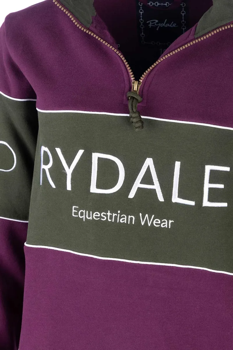 Rydale Ladies Byland Snaffle Sweatshirt - Berry/Olive/Berry-2