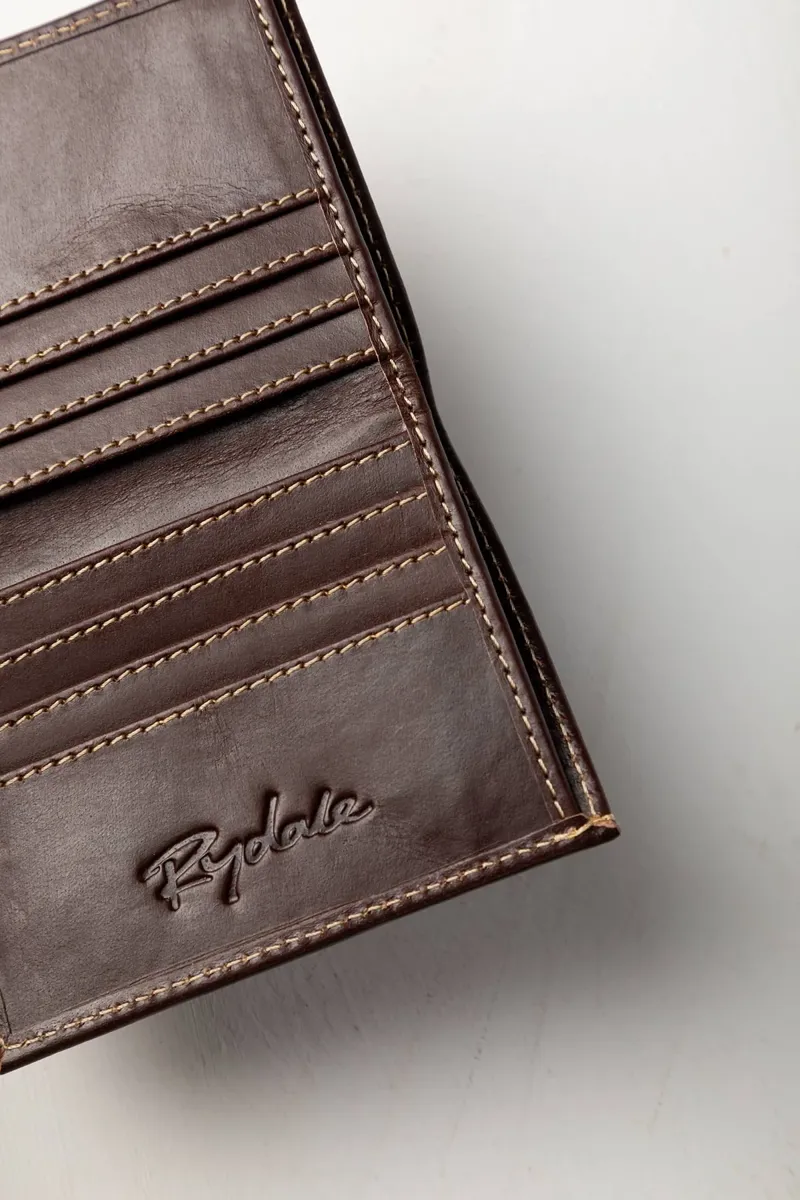 Rydale Men's Sledmere Leather Card Holder Wallet - Rich Brown-3