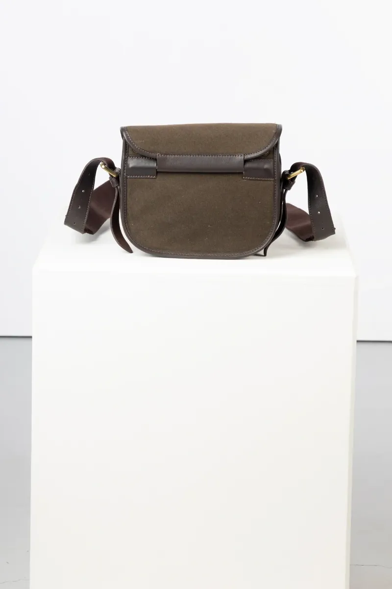 Rydale Danby Waxed Canvas Cartridge Bag - Olive-2