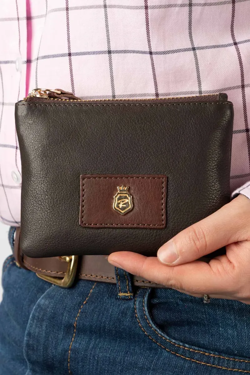 Rydale Ladies Helmsley Leather Coin Purse - Brown-2