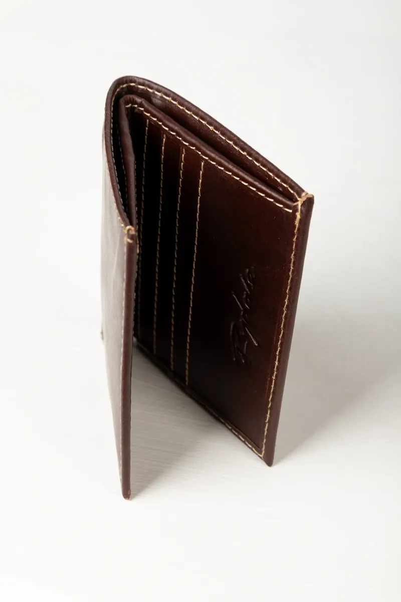 Rydale Men's Sledmere Leather Card Holder Wallet - Rich Brown-2