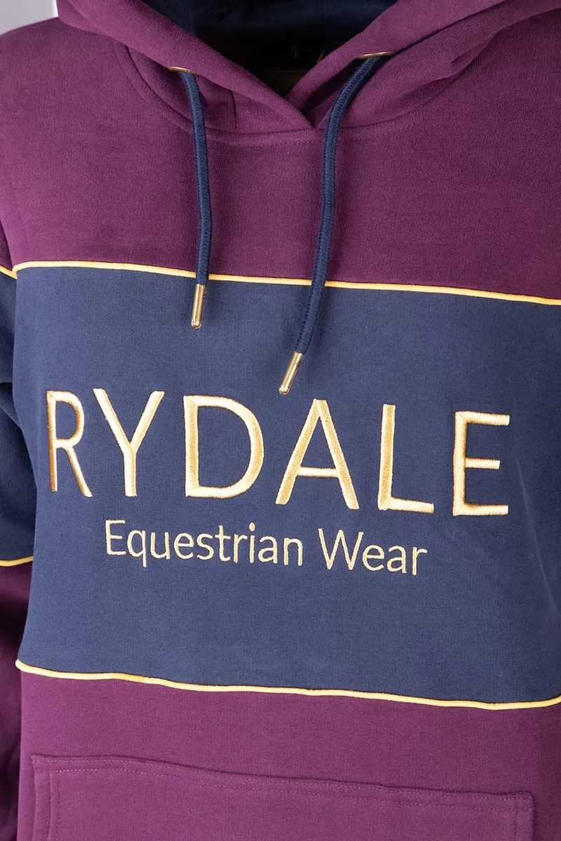 Rydale Ladies Snaffle Hoody - Byland - Dark Berry/Navy-2
