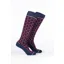 Rydale Womens Bamboo Rich Equestrian Print Riding Socks Pack of Ten - Snaffle Dark Berry