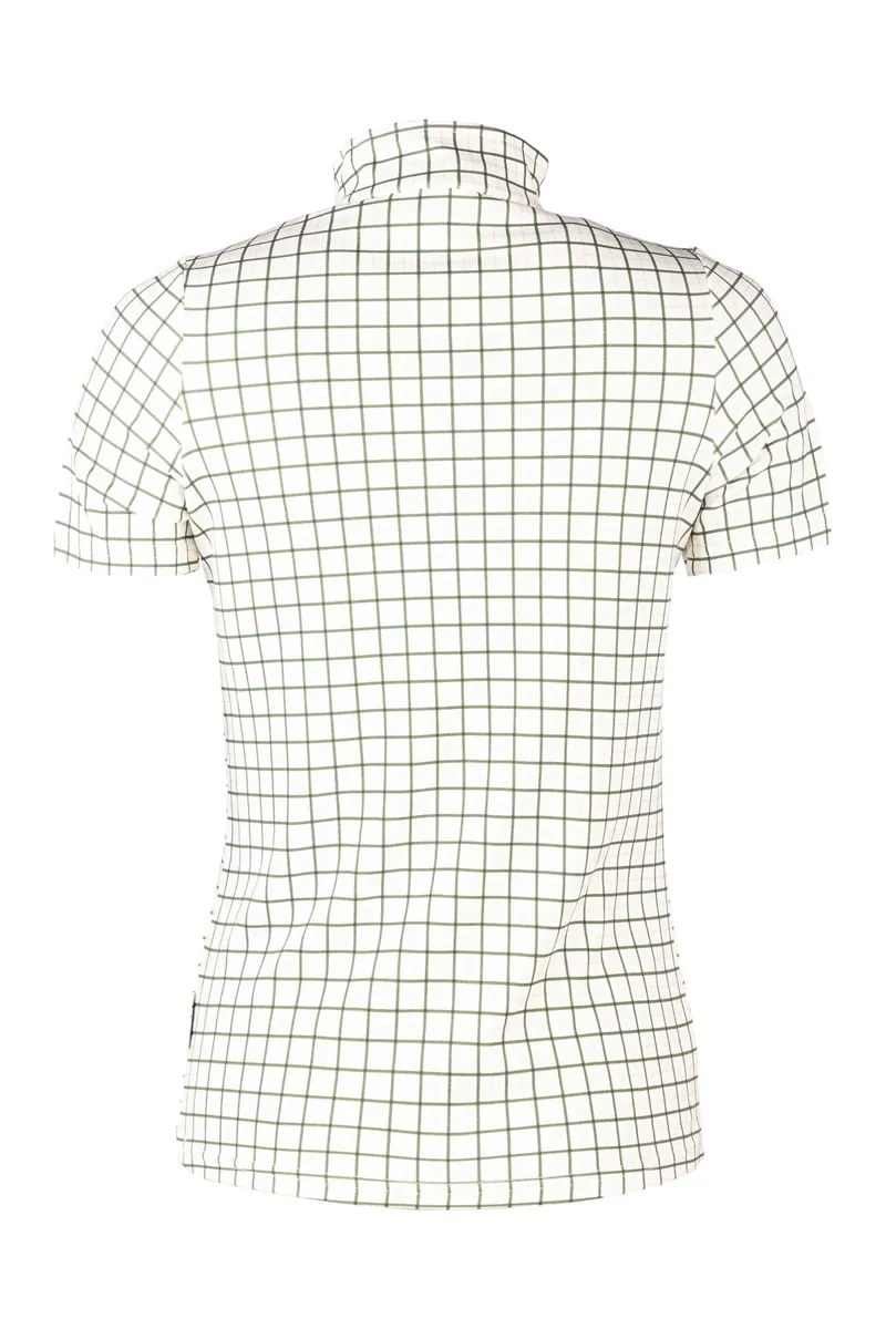 Rydale Ladies Foxholes Short Sleeved 1/4 Zip Top - Ellie Olive-1