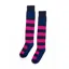 Rydale Ladies Broadstripe Knee Length Riding Socks - Navy