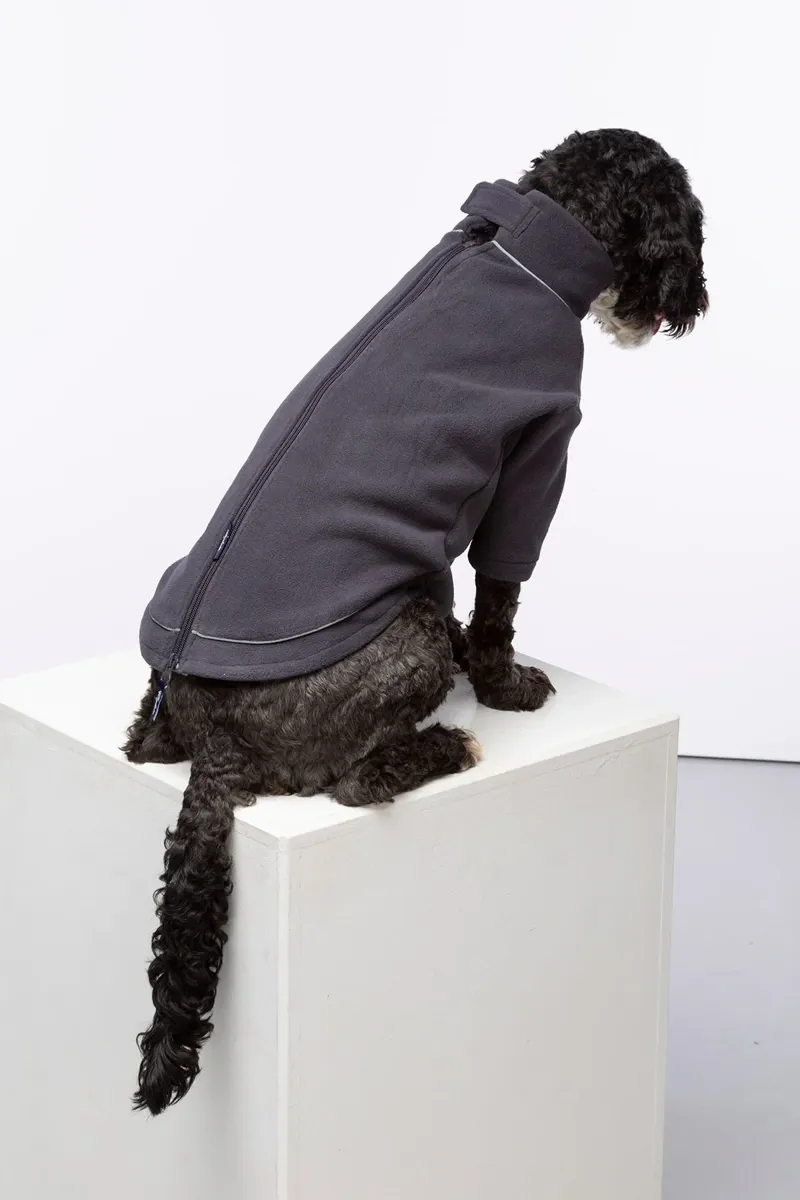 Rydale Yapham Fleece Dog Jumper - Charcoal-1