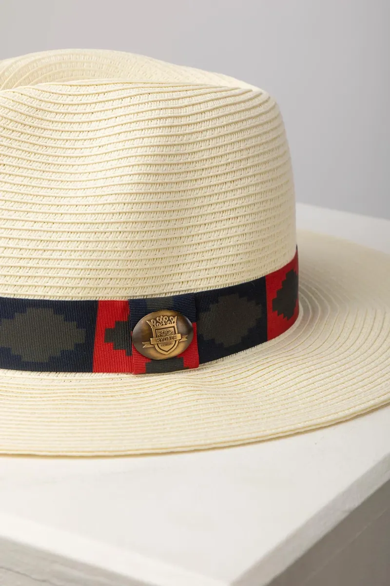 Rydale Malton Men's Panama Hat - Navy/Red-1