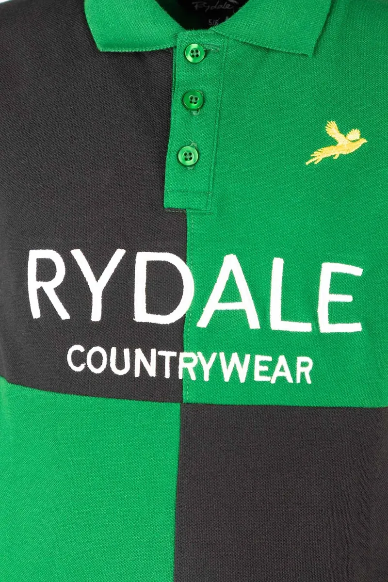 Rydale Junior Ganton Polo Shirt - Green/Black-2