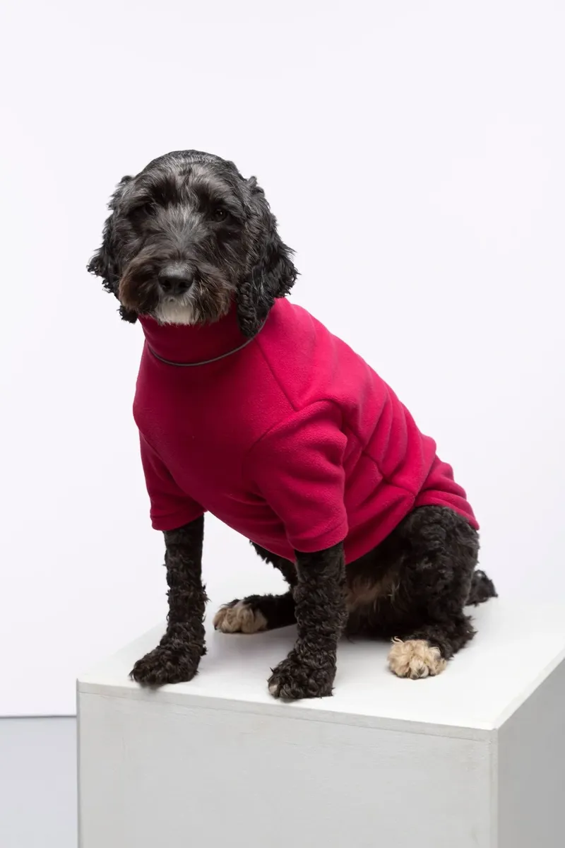 Rydale Yapham Fleece Dog Jumper - Ruby