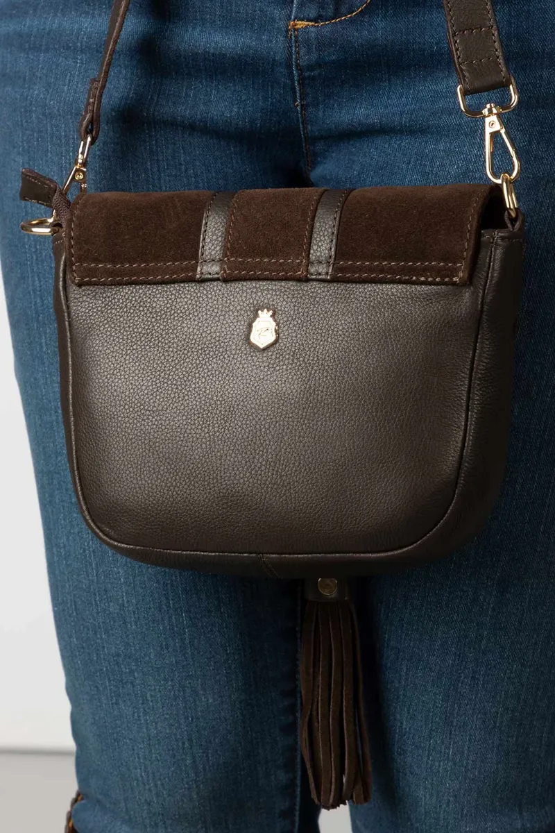 Rydale Ladies Helmsley Suede Cross Body Bag - Brown-3