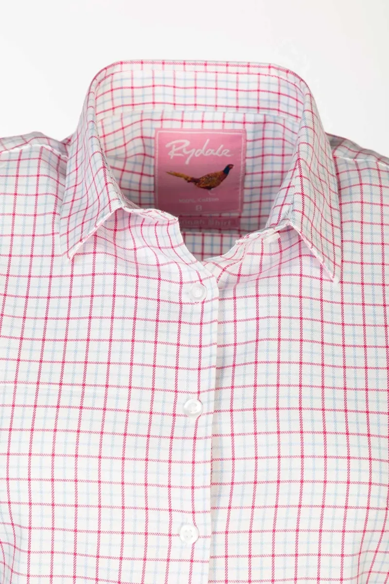 Rydale Ladies Ellie II Hannah Sleeveless Country Shirt - Pink-2