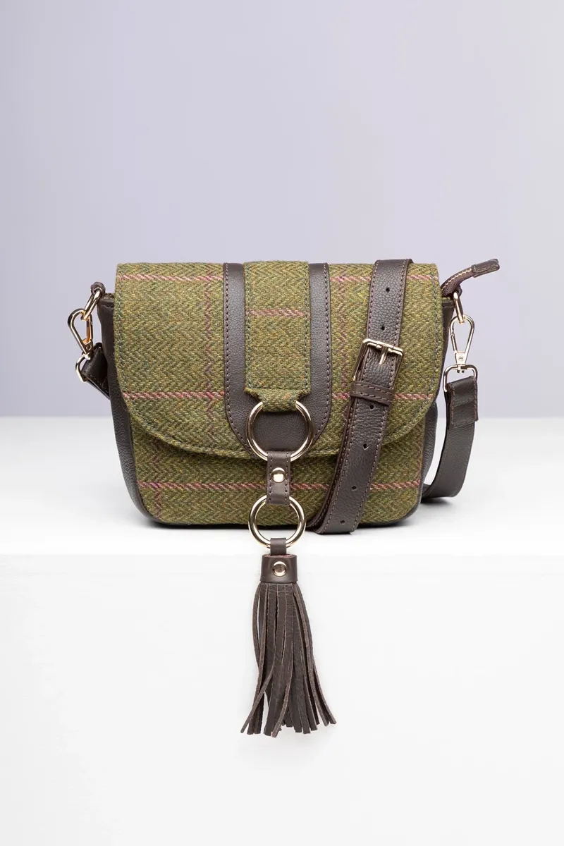 Rydale Ladies Helmsley Tweed Cross Body Bag - Dark Green