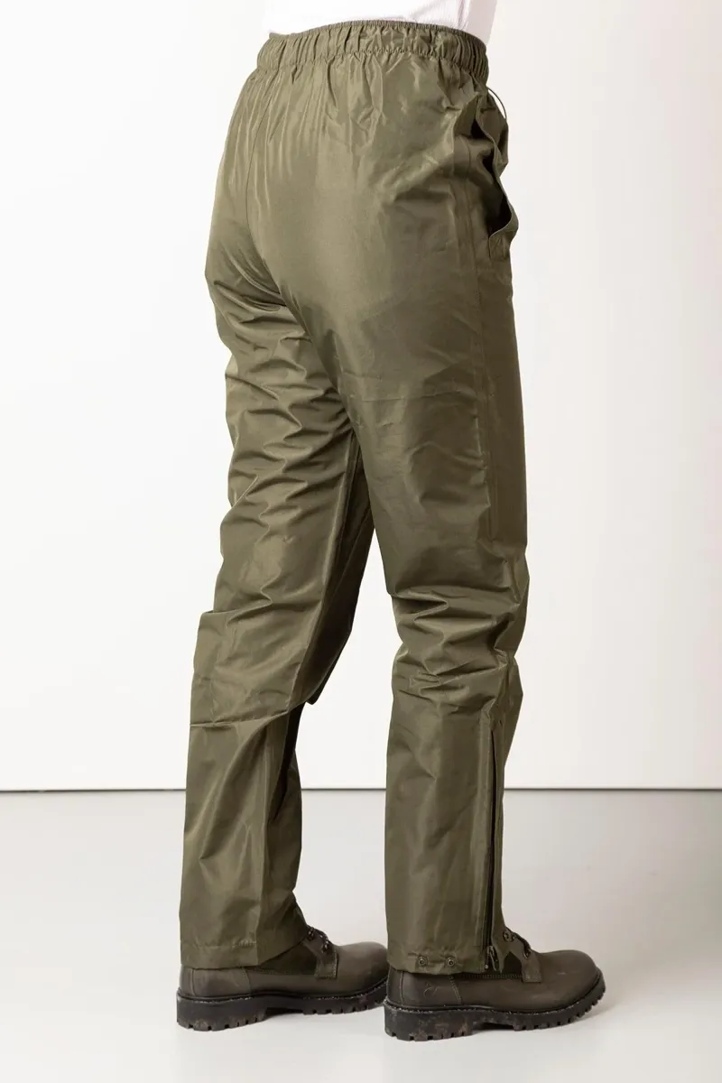 Rydale Ladies Waterproof Overtrousers - Khaki-3