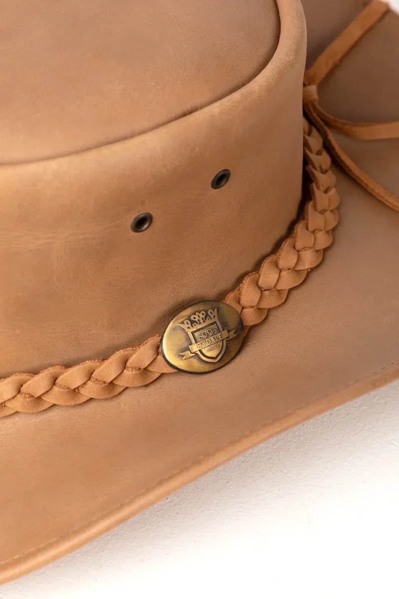 Rydale Foston Aussie Style Leather Hat - Antique Tan-2
