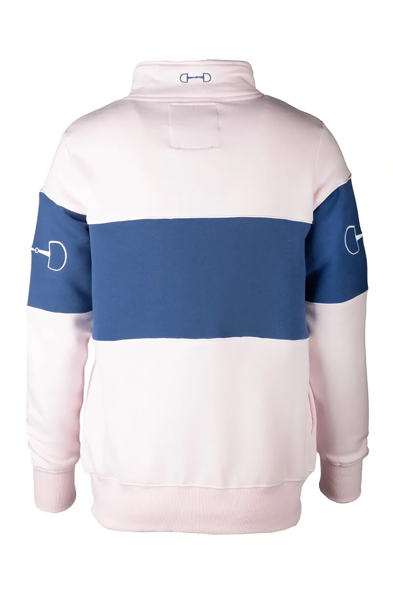 Rydale Ladies Byland Snaffle Sweatshirt - Pale Pink/Mid Blue/Pale Pink-1