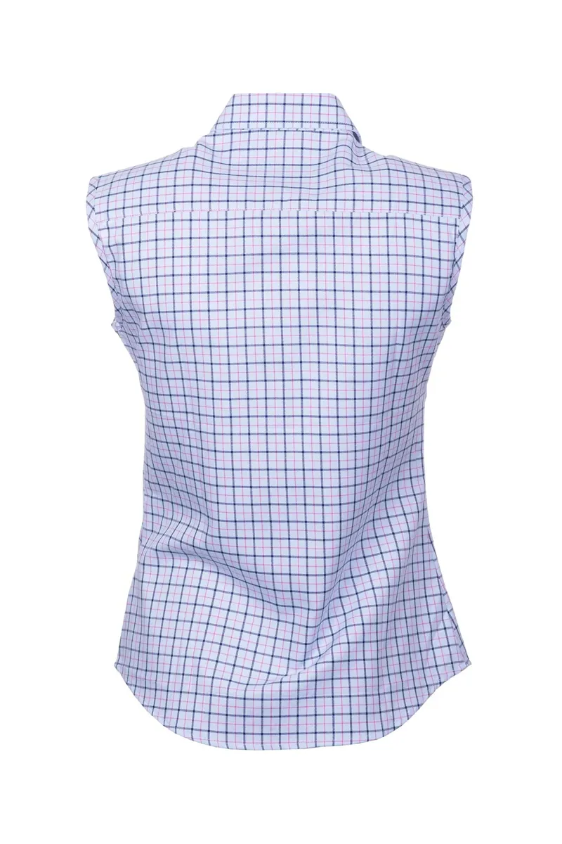 Rydale Ladies Ellie II Hannah Sleeveless Country Shirt - Blue-1