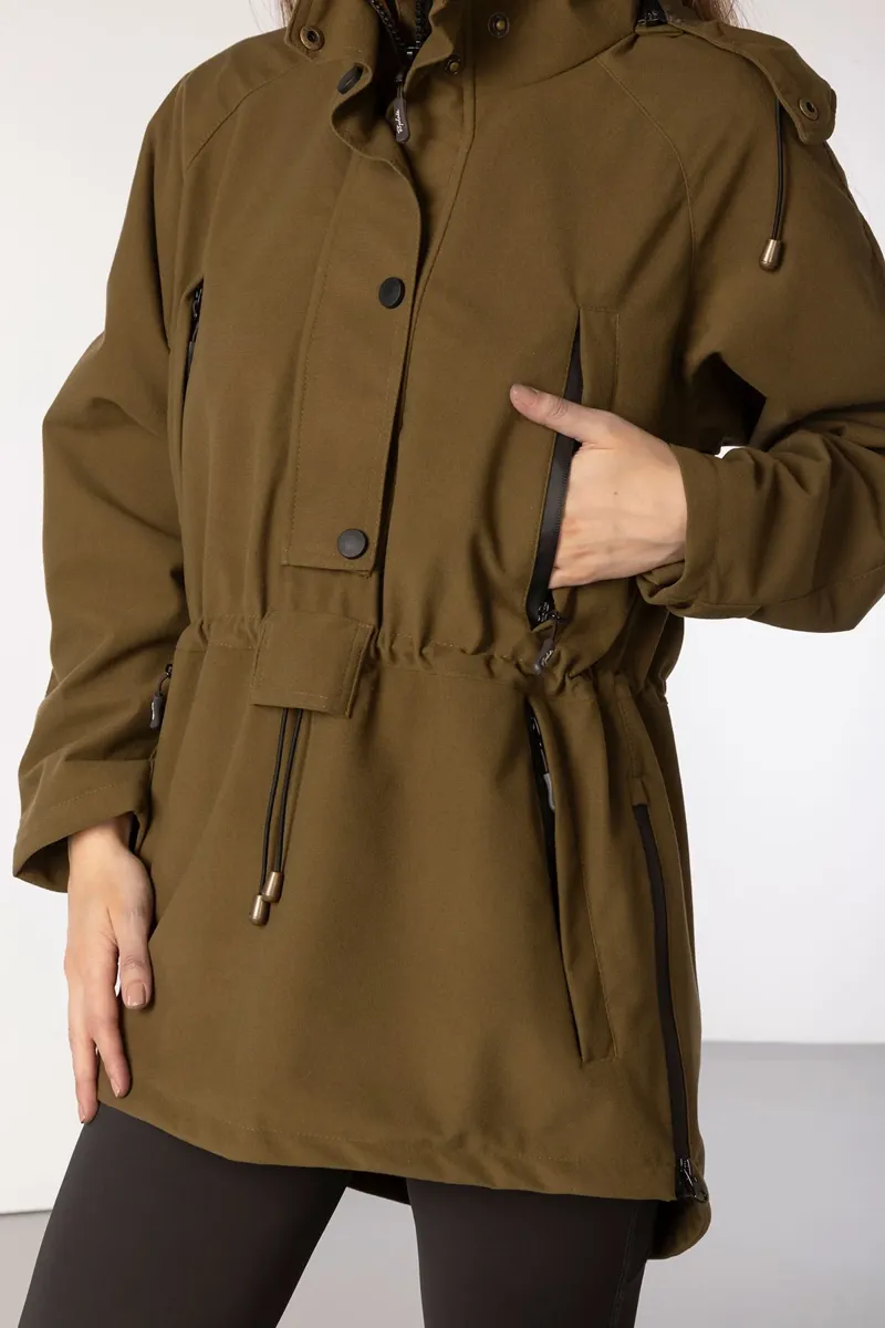Rydale Ladies Danby Long Performance Shooting Smock - Light Khaki-3