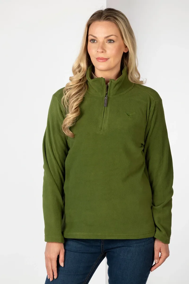Rydale Ladies Kelk Overhead Pheasant Fleece - Moss