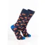 Rydale Mens Bamboo Rich Sports Print Ankle Socks Pack of 10 - Rugby Navy