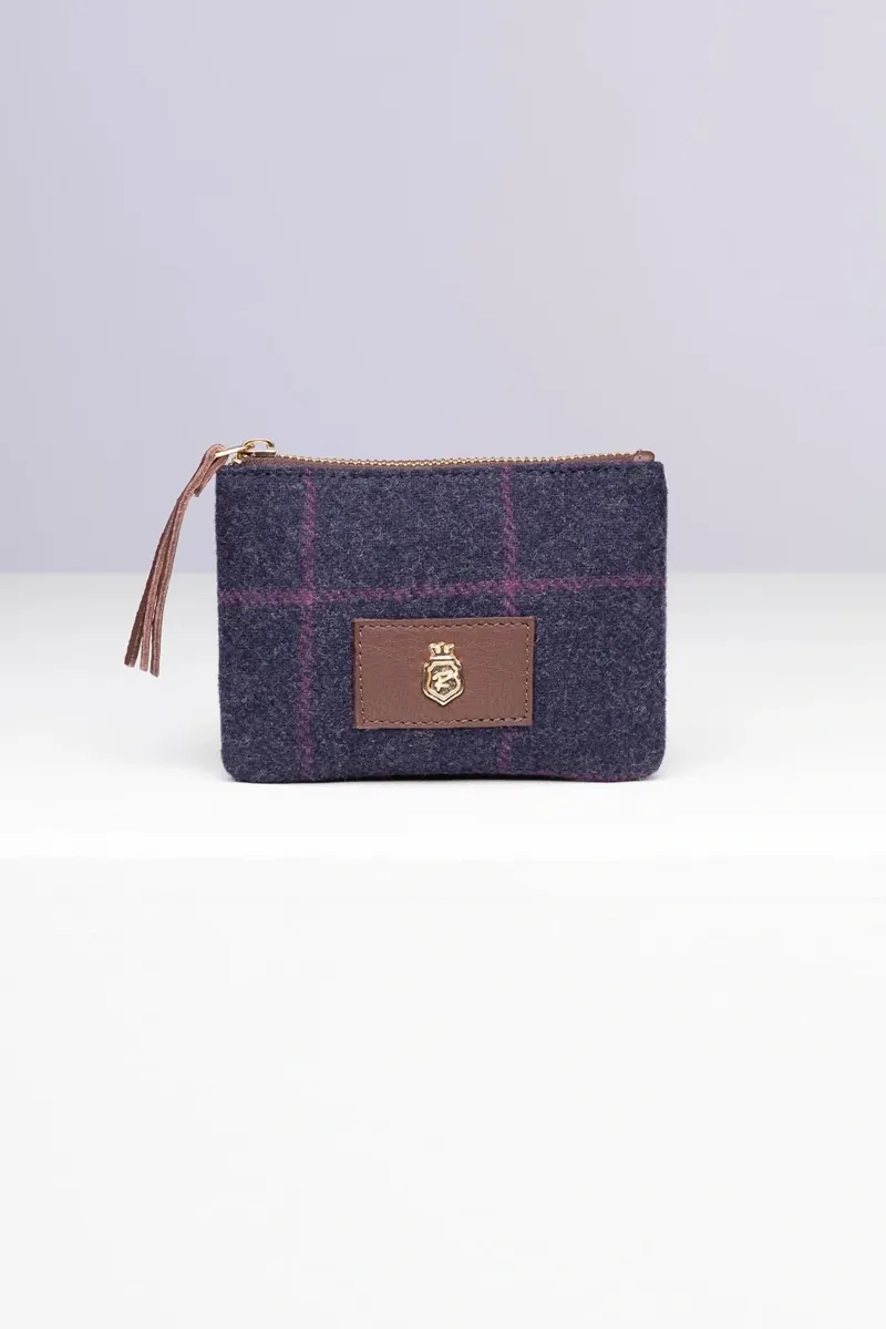 Rydale Ladies Helmsley Tweed Coin Purse - Navy Tweed