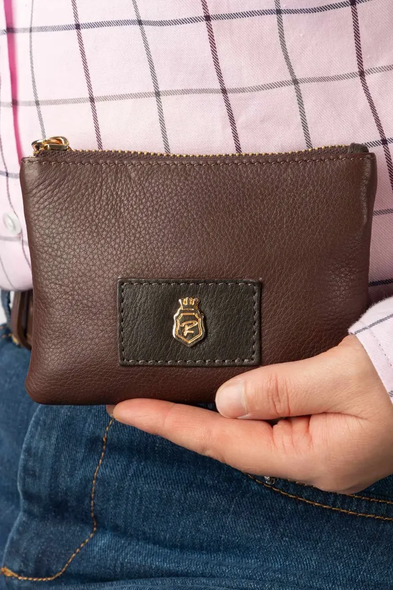 Rydale Ladies Helmsley Leather Coin Purse - Chestnut-2
