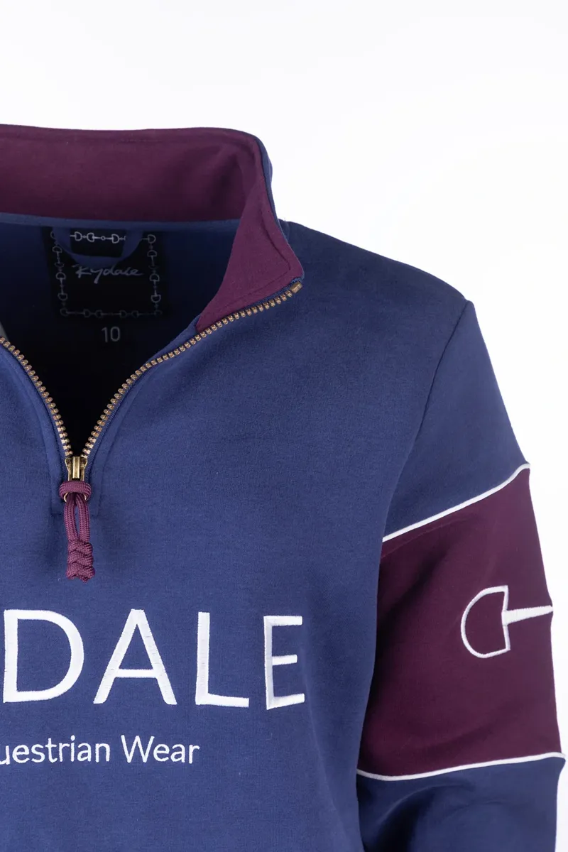 Rydale Ladies Byland Snaffle Sweatshirt - Denim/Berry-3