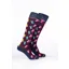 Rydale Womens Bamboo Rich Equestrian Print Riding Socks Pack of Ten - Rosette Dark Berry