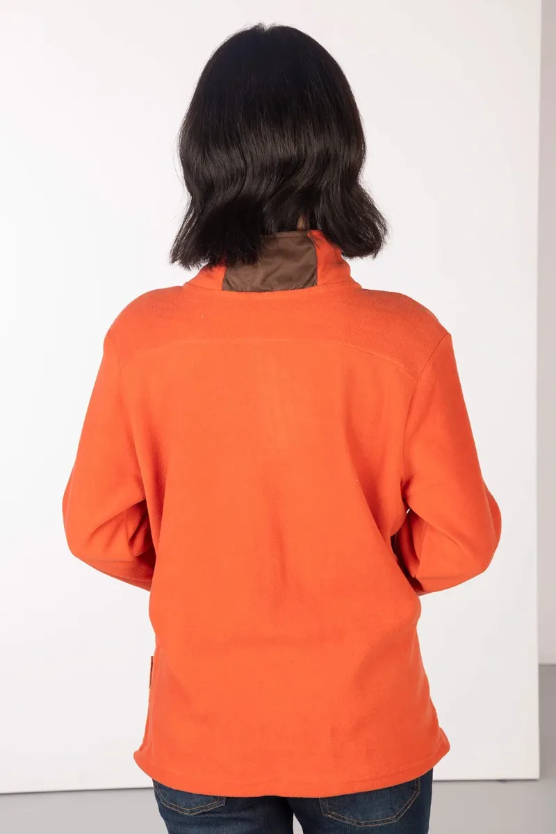 Rydale Ladies Kelk Overhead Pheasant Fleece - Burnt Orange-4