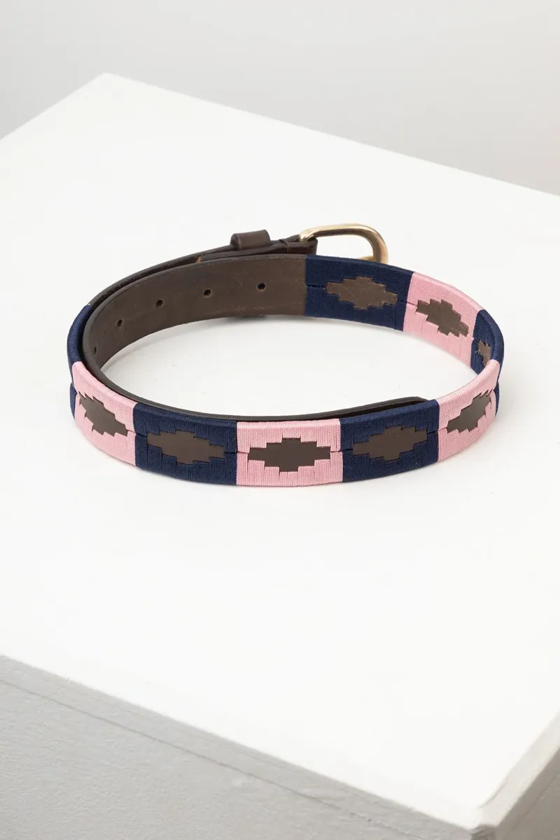 Rydale Askwith Junior Polo Belts - Brown/Navy/Sorbet-1