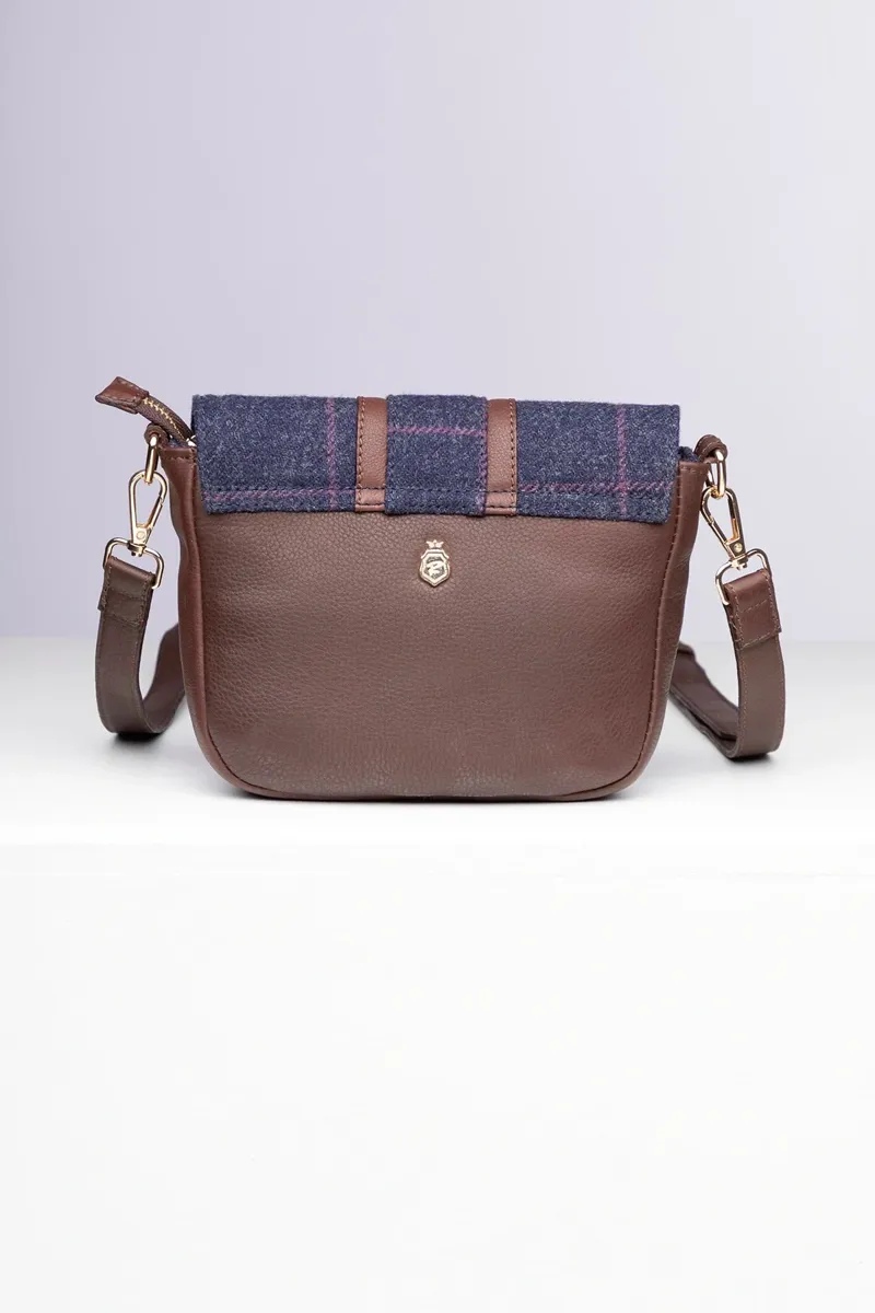Rydale Ladies Helmsley Tweed Cross Body Bag - Navy Tweed-1
