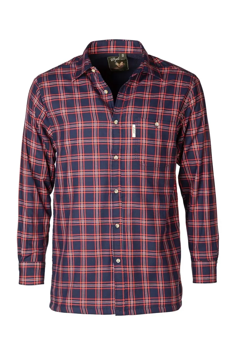 Rydale Men's Fleece Lined Shirt - Navy/Red-5