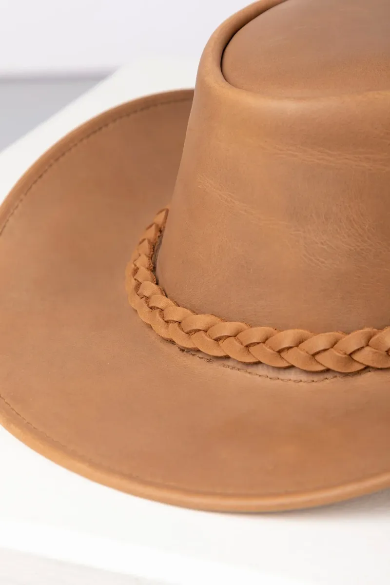 Rydale Foston Aussie Style Leather Hat - Antique Tan-4