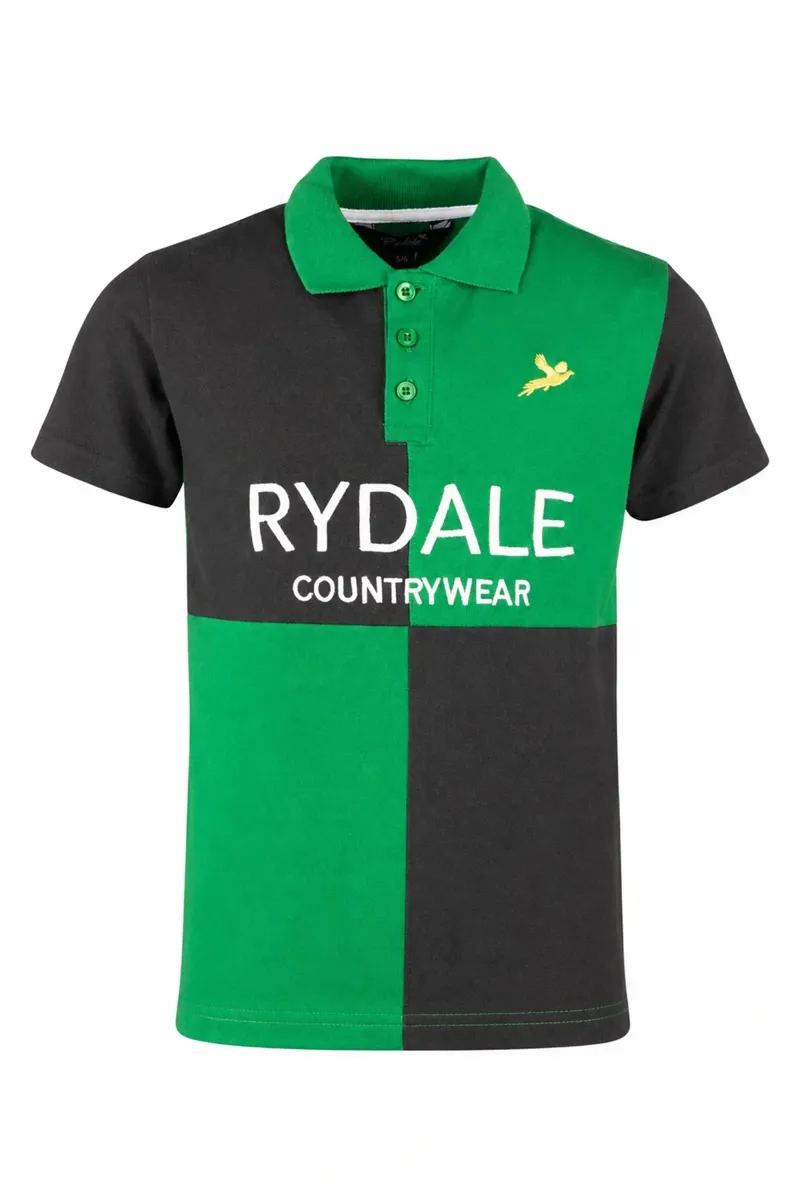 Rydale Junior Ganton Polo Shirt - Green/Black