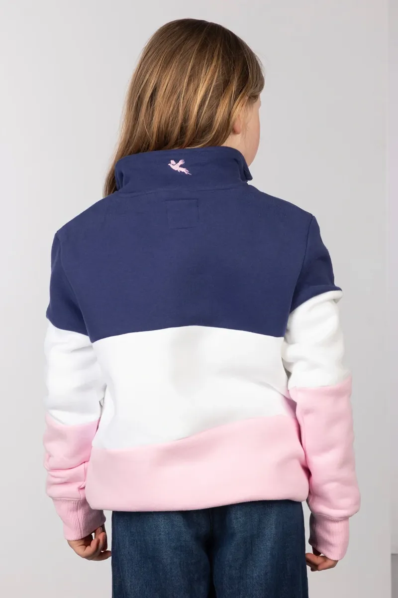 Rydale Byland Kids Sweatshirt - Cow Denim/White/Sorbet-4