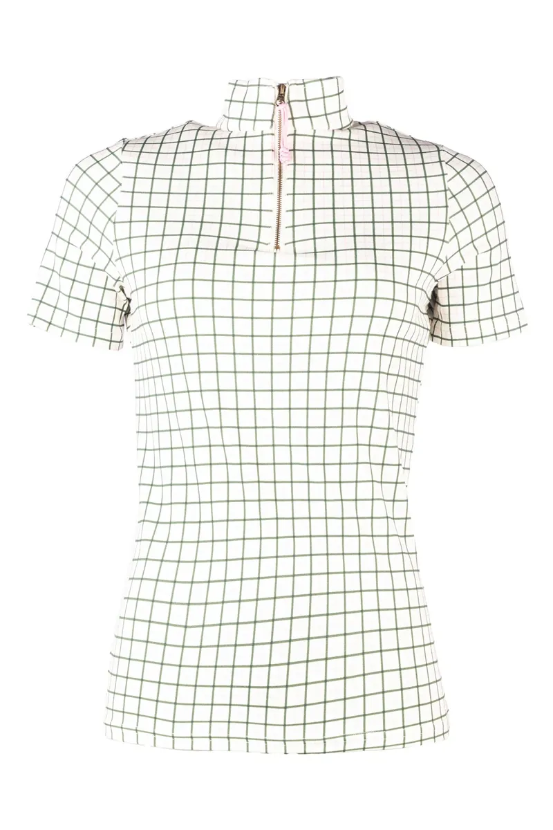 Rydale Ladies Foxholes Short Sleeved 1/4 Zip Top - Ellie Olive