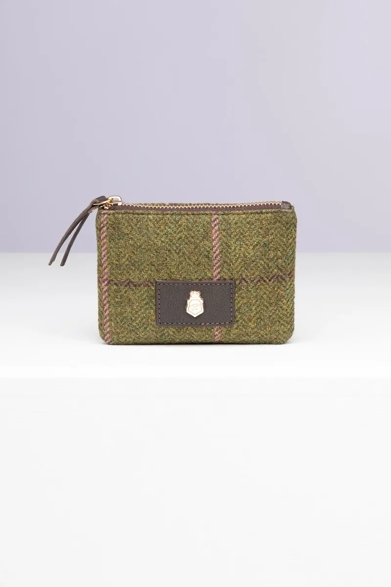 Rydale Ladies Helmsley Tweed Coin Purse - Dark Green