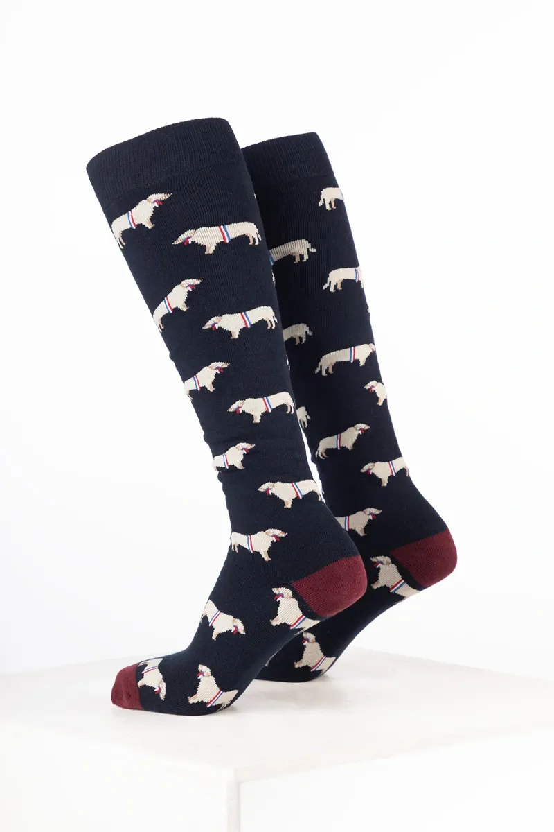 Rydale Men's Farm Welly Socks Pack of 10 - Champion Bull Navy-1