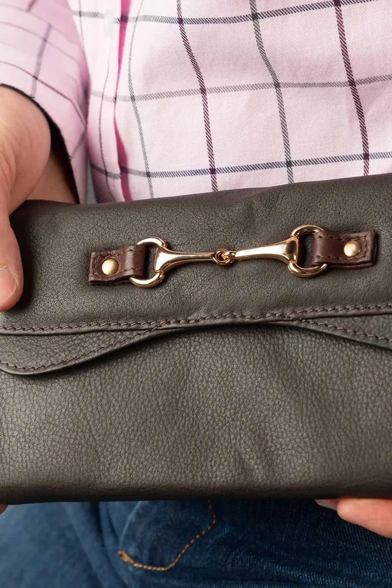 Rydale Ladies Helmsley Leather Snaffle Purse - Brown-5