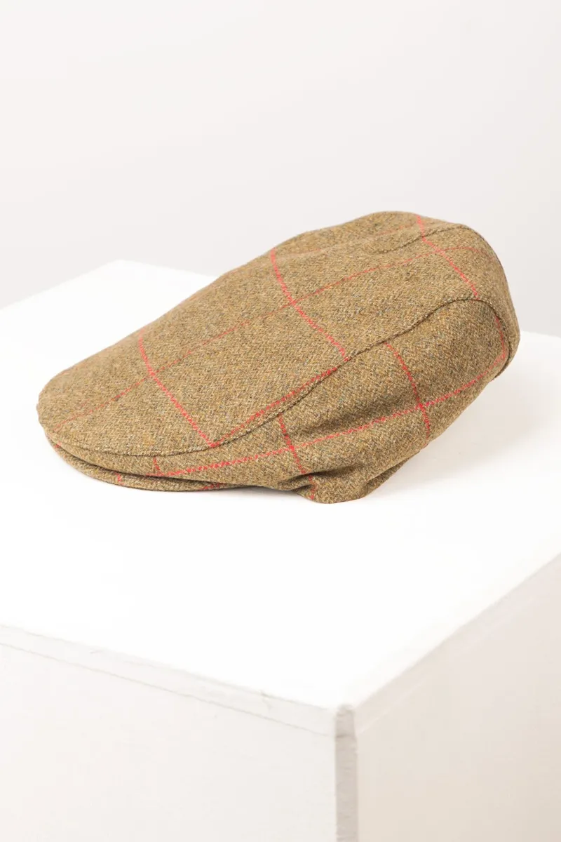 Rydale Terrington Tweed Flat Cap - Olive Check-1