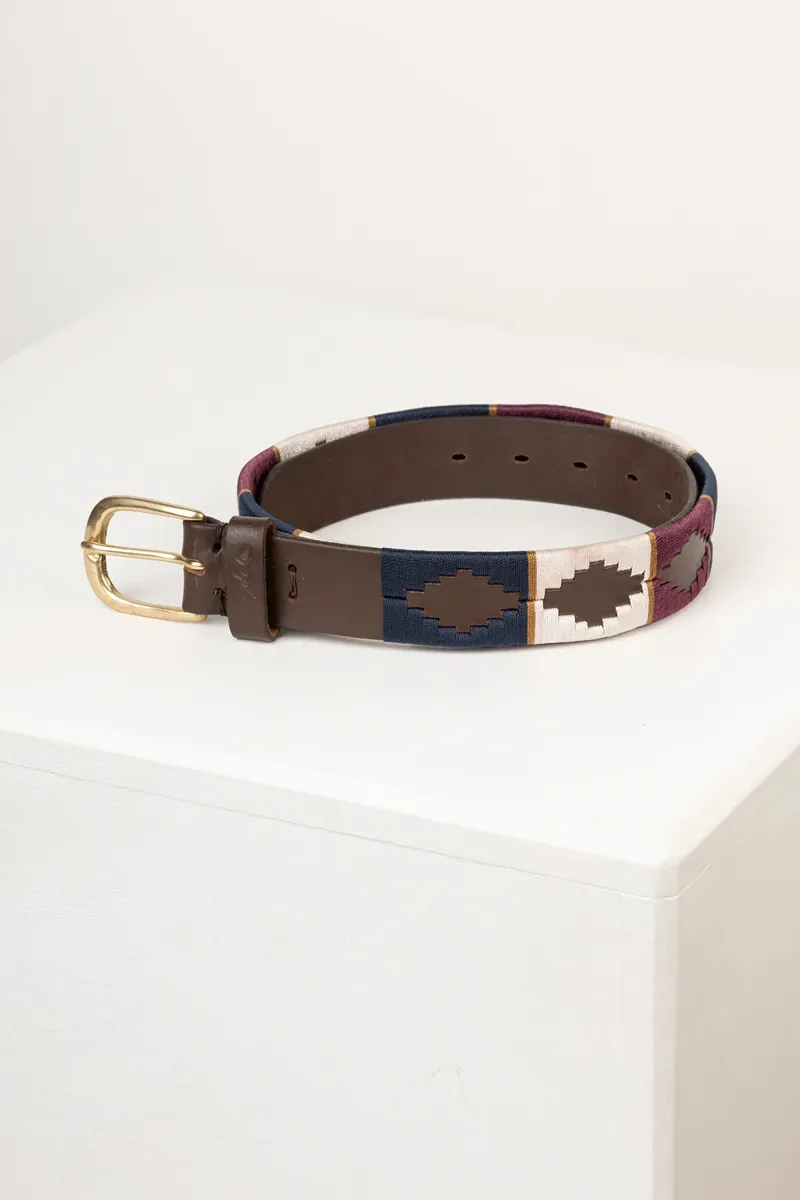 Rydale Askwith Polo Belts - Brown/Berry/Navy